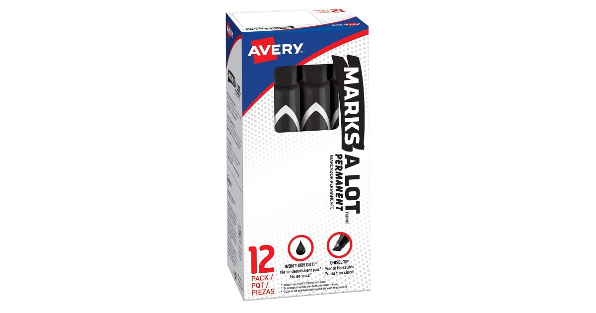 AVERY Permanent Markers 12-Count ONLY $8.30 (Reg. $19)