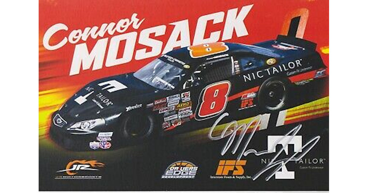 FREE Connor Mosack Autographed Racing Hero Card