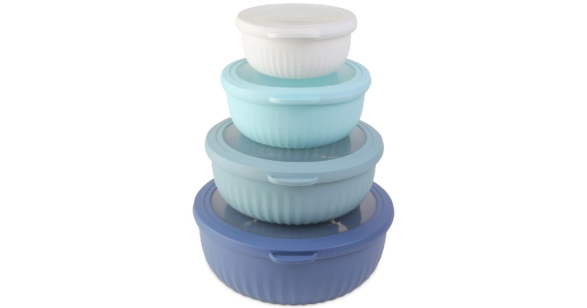 8Piece Mixing Bowl Set with Lids ONLY 20.99 (Reg 40) Daily Deals & Coupons