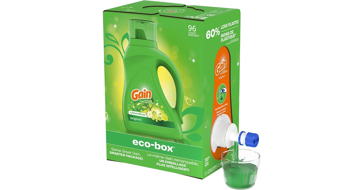 Gain Detergent Eco-Box 96-Loads at Amazon
