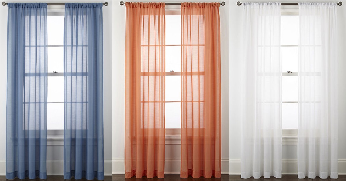 Home Expressions Solid Sheer Curtain