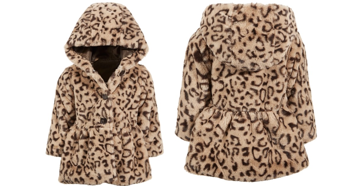 Baby Girl Leopard Fur Coat 