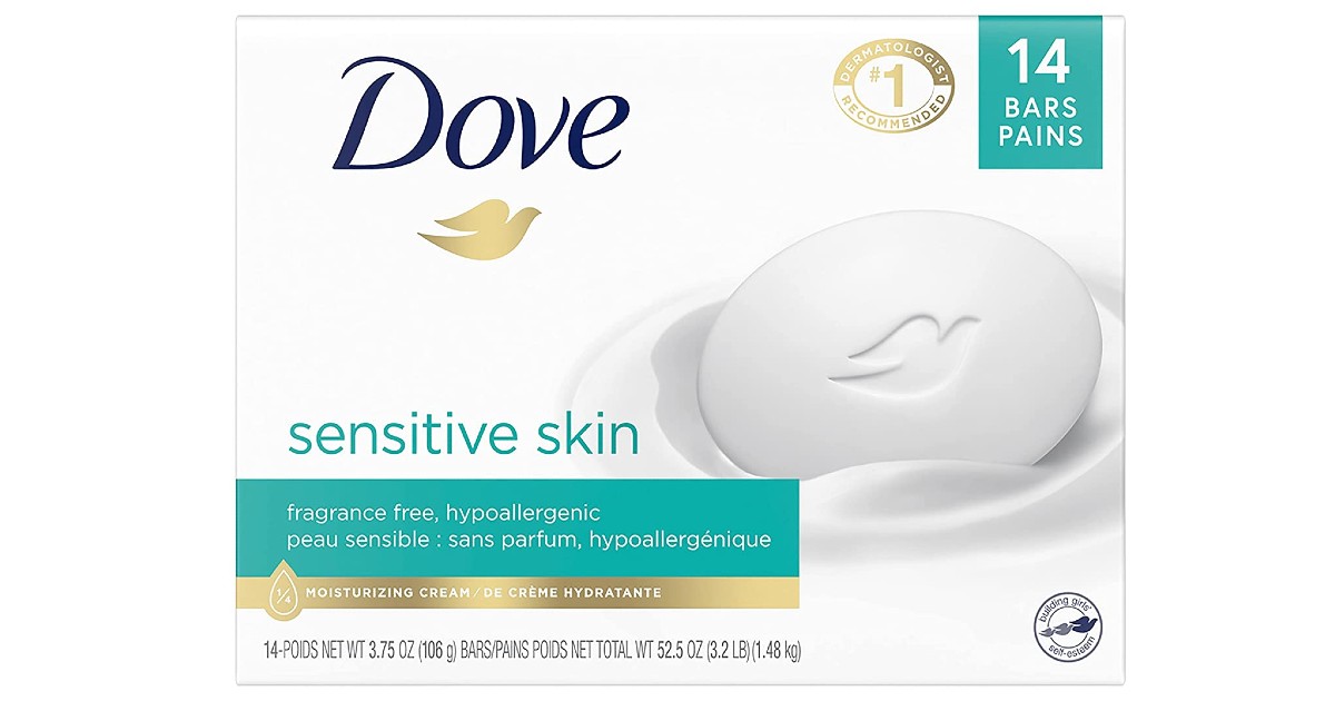 Dove Sensitive Skin Beauty Bars 14-Count