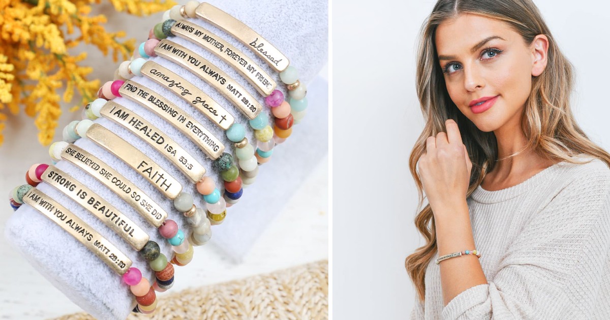 Multicolor Inspirational Message Bracelet