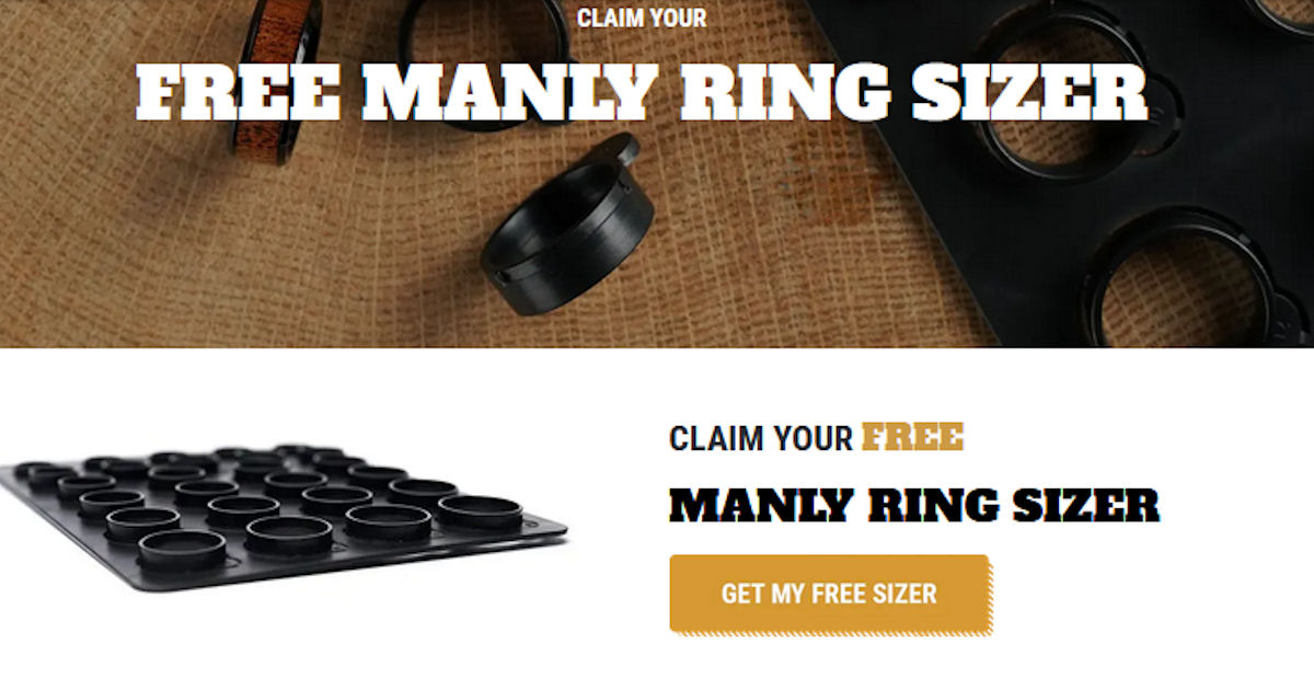 FREE Manly Ring Sizer