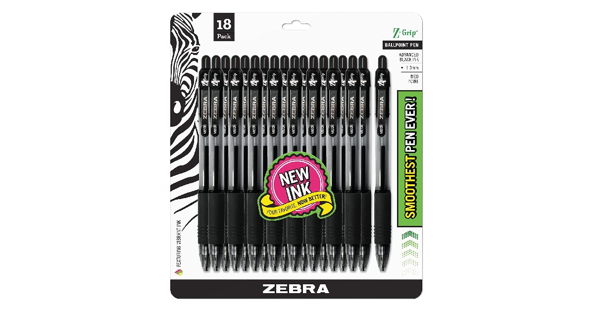 Zebra Pen Retractable Ballpoint 18-Count ONLY $3.35 (Reg. $11)