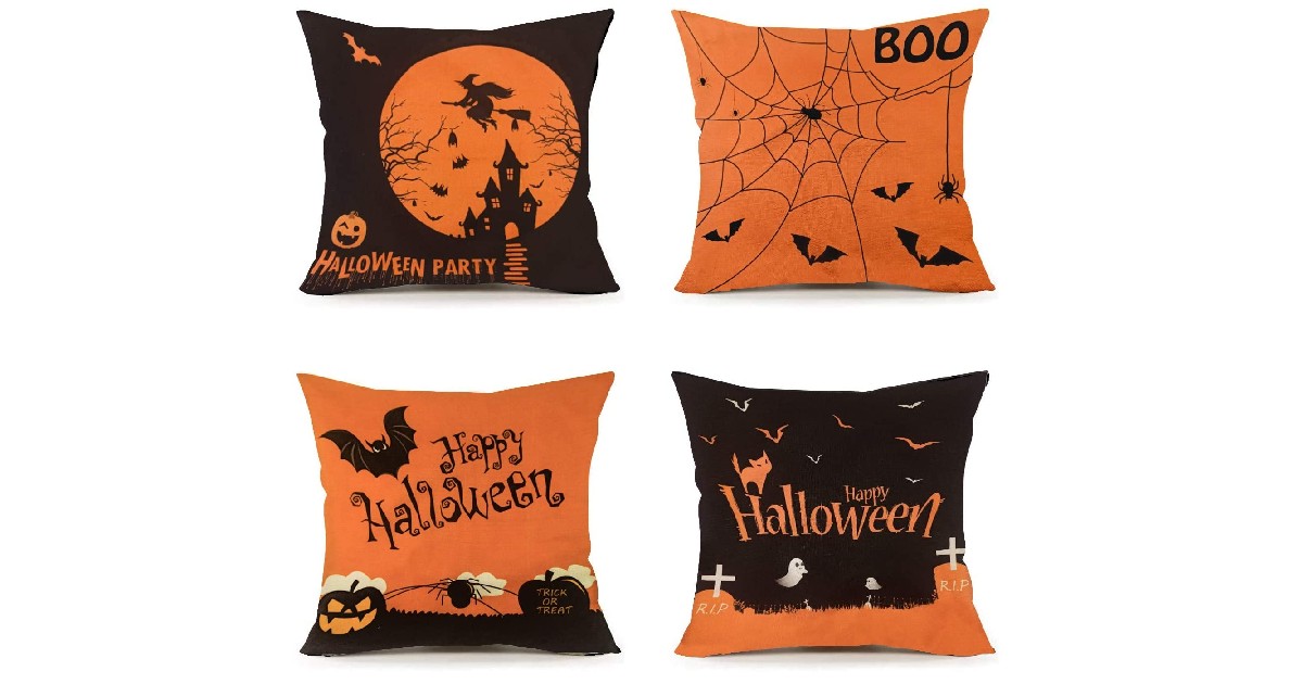 Halloween Pillow Covers 4-Pack ONLY $5.99 on Amazon