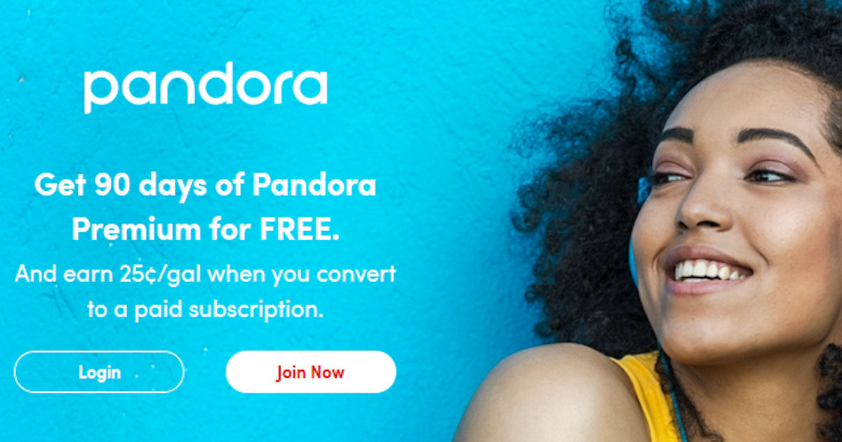 Fuel Rewards Free 90Days of Pandora Premium Free Stuff & Freebies