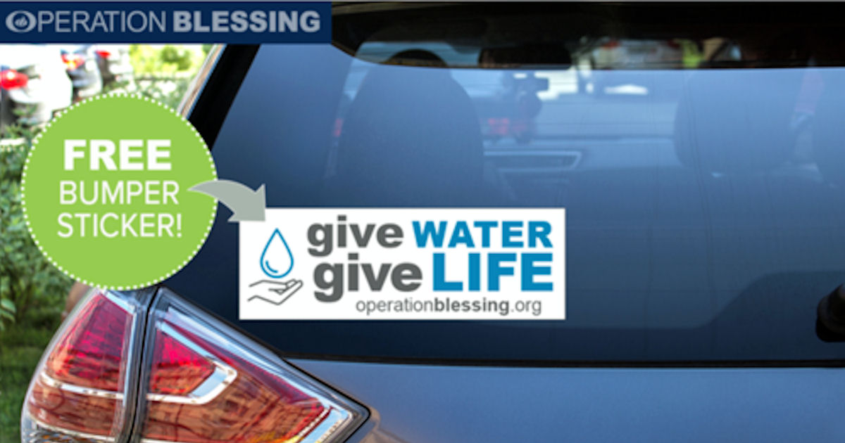 FREE Give Water Give Life Bump...