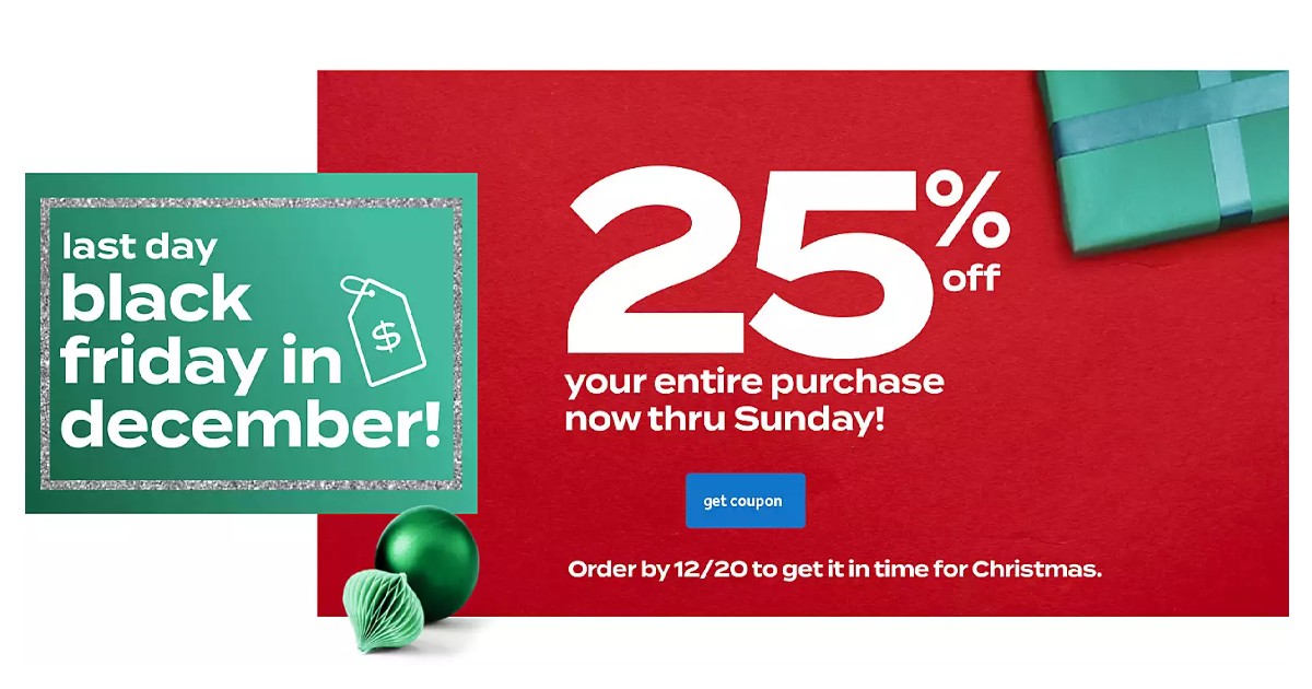 Bed Bath & Beyond 25 Off Coupon + Shipping Deadline Daily Deals