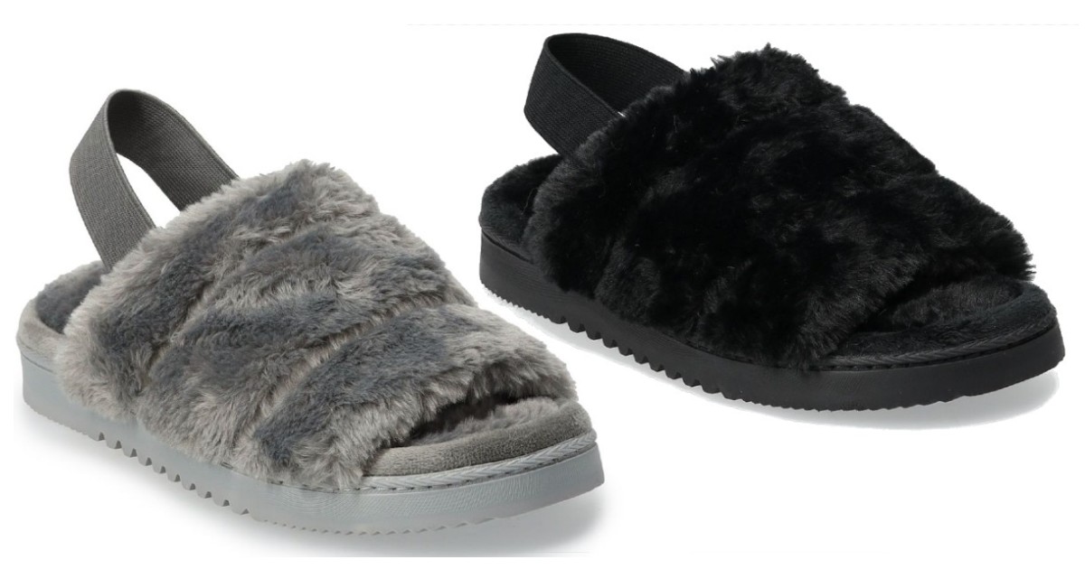 Sonoma Faux Fur Slippers 
