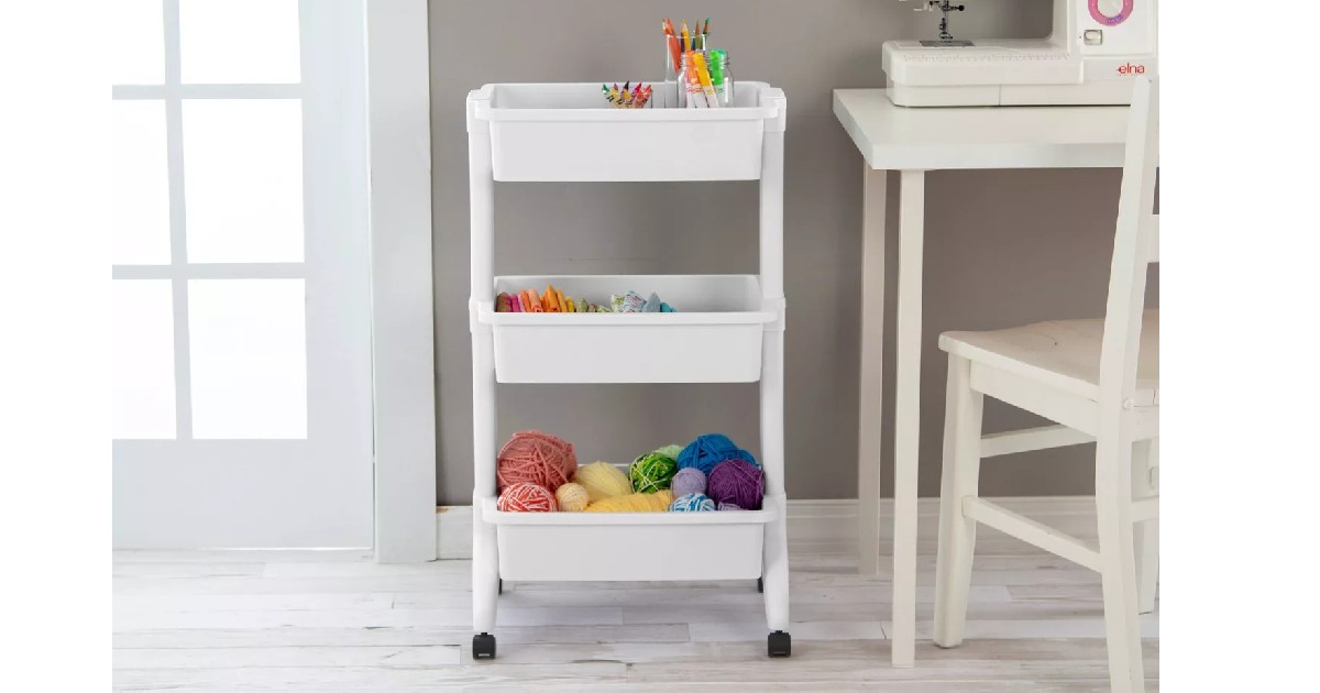 3-Tier Plastic Cart White ONLY $11.20 at Target