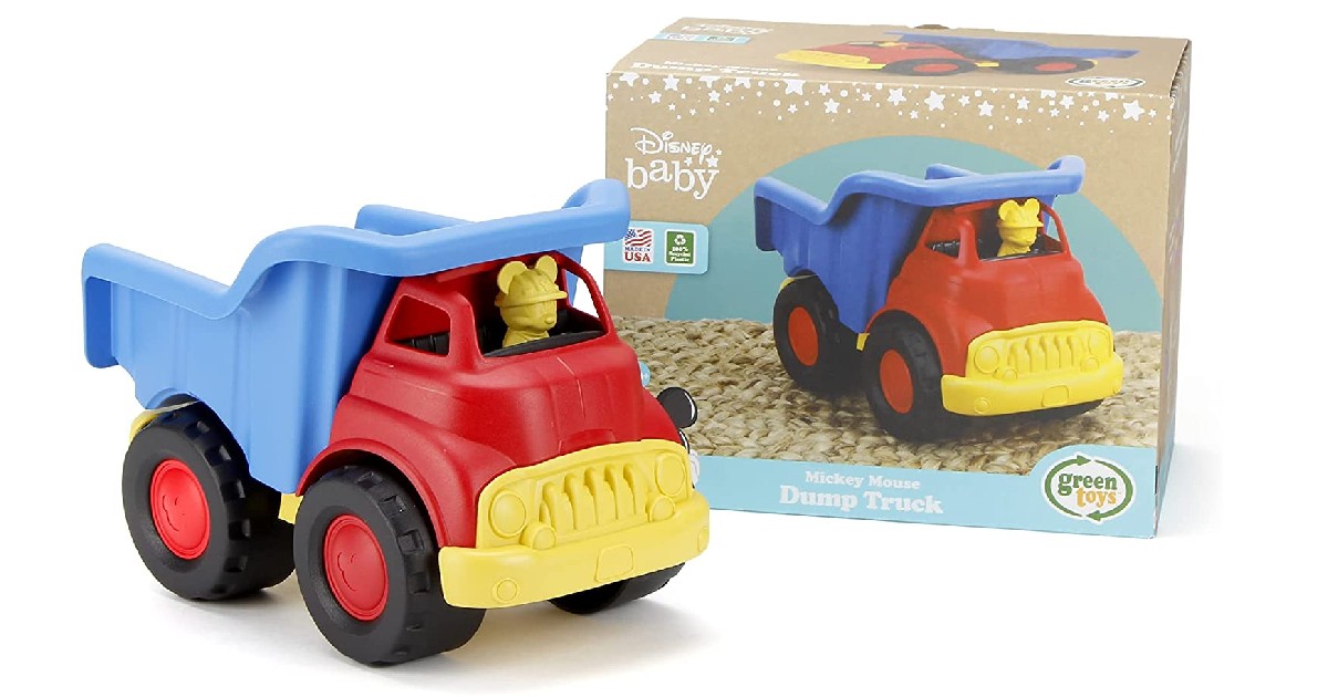 Green Toys Mickey Mouse Dump Truck on Amazon