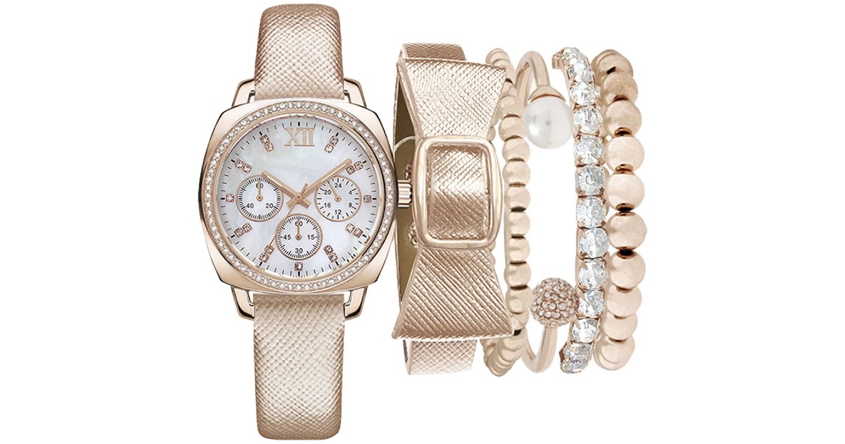 Jessica Carlyle Watch w/ Bracelets Set ONLY $19.99 (Reg $40) - Daily ...