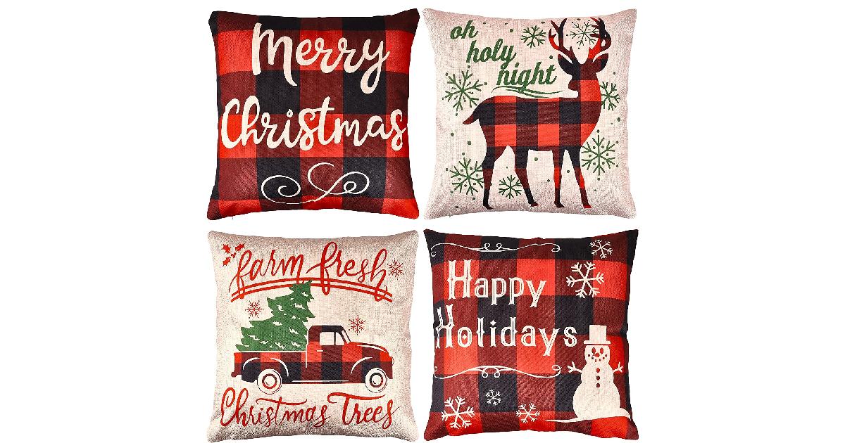 Christmas Throw Pillow Covers ONLY 2.25 Each on Amazon Deals & Coupons
