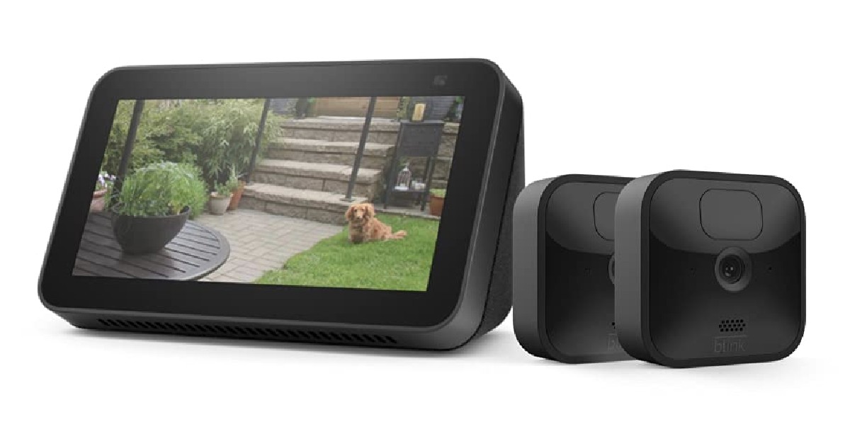 Blink Outdoor 2 Cam Bundle with Echo Show 5 $109.99 (Reg. $265)