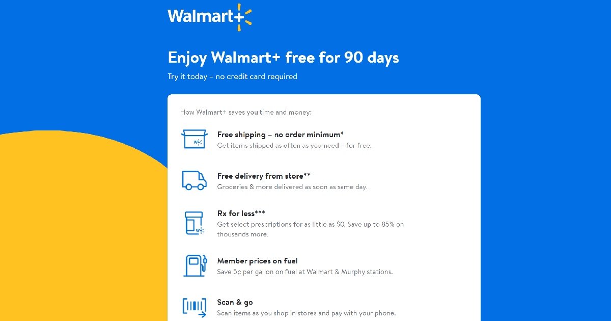 FREE Walmart+ for 90 Days - FR...