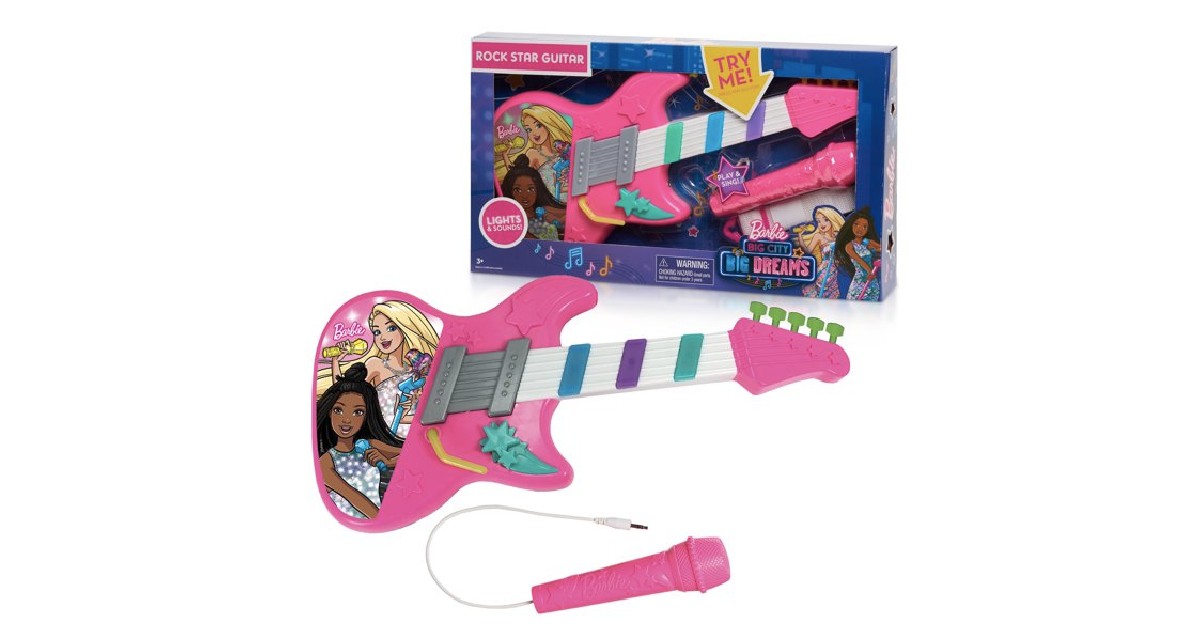 Barbie Rock Star Toy Guitar ONLY $10 (Reg. $20)