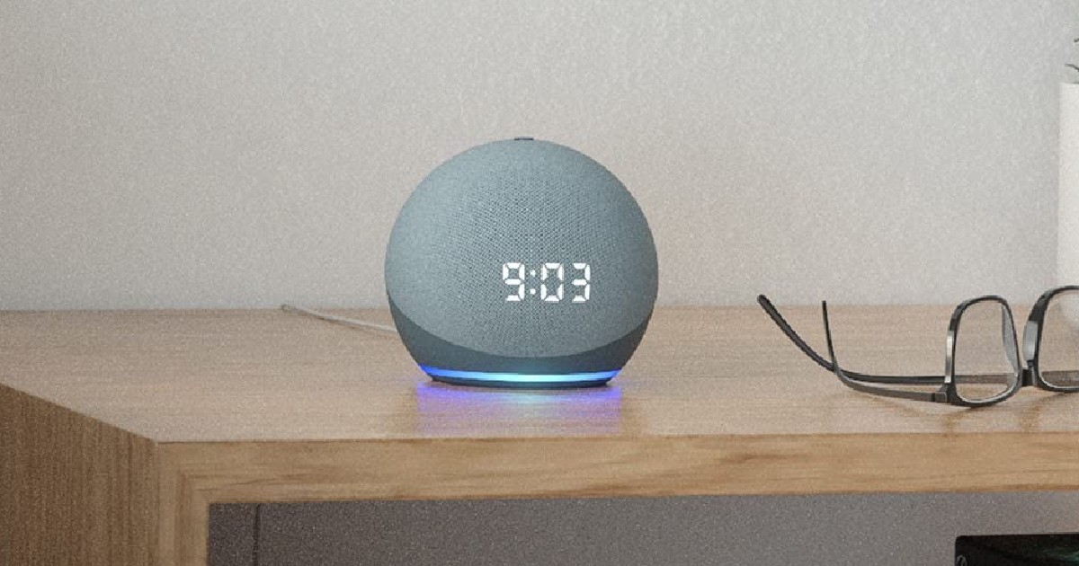 Echo Dot 4th Gen with Clock on...