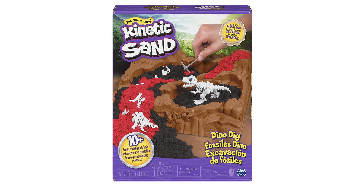 Kinetic Sand Dino Dig Playset.