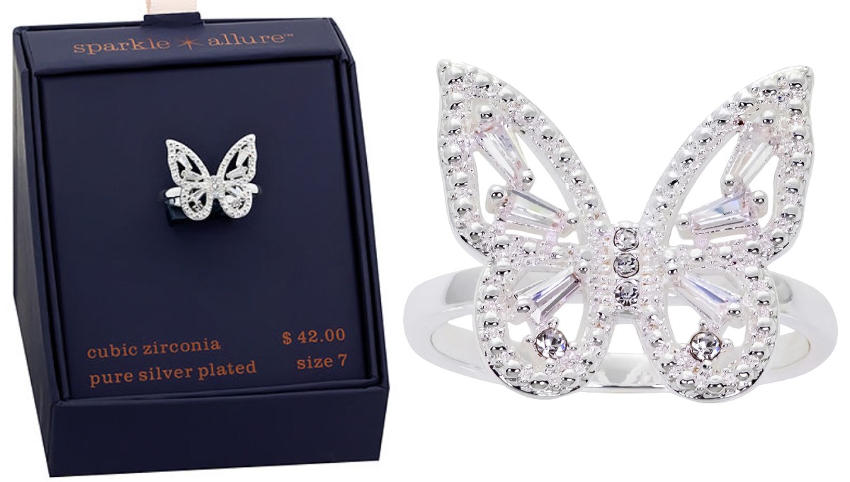 Butterfly Sparkle Cubic Zirconia Ring