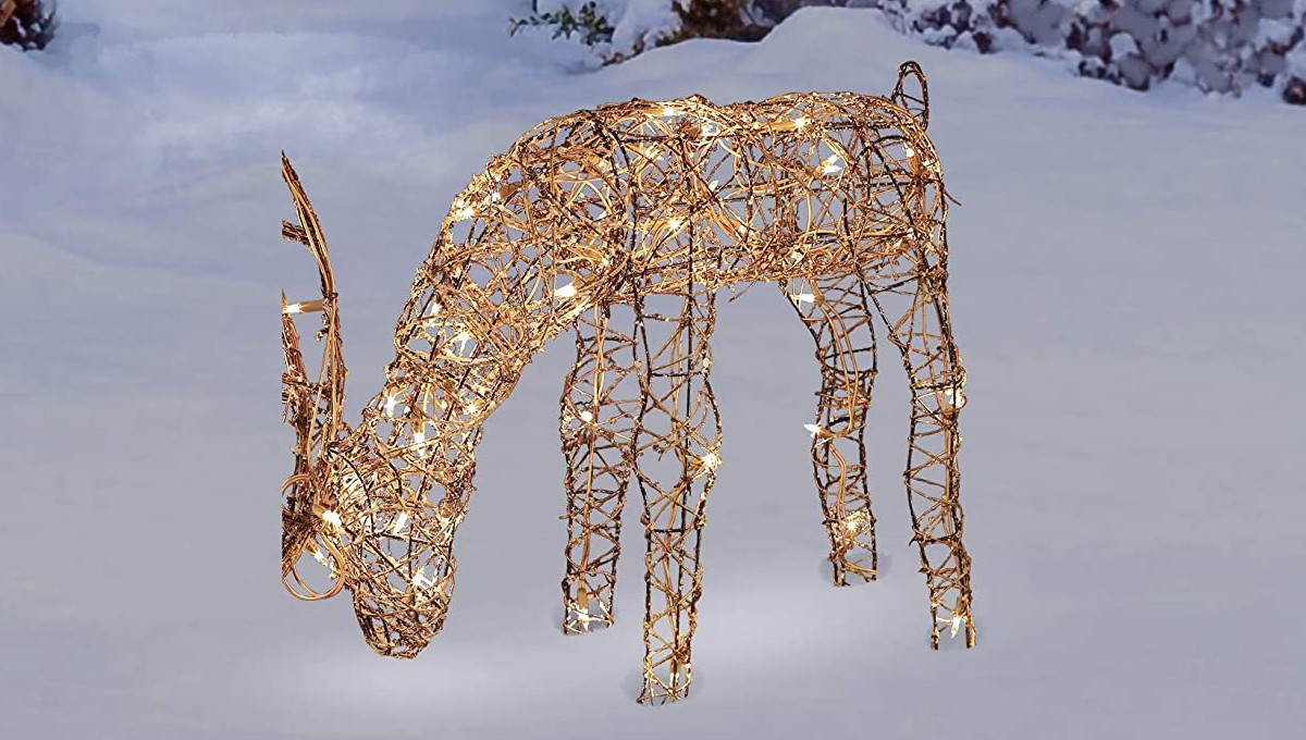 Grazing Reindeer Light-Up Decoration