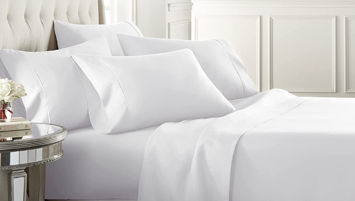 Danjor Linens Queen Bed White Sheets Set
