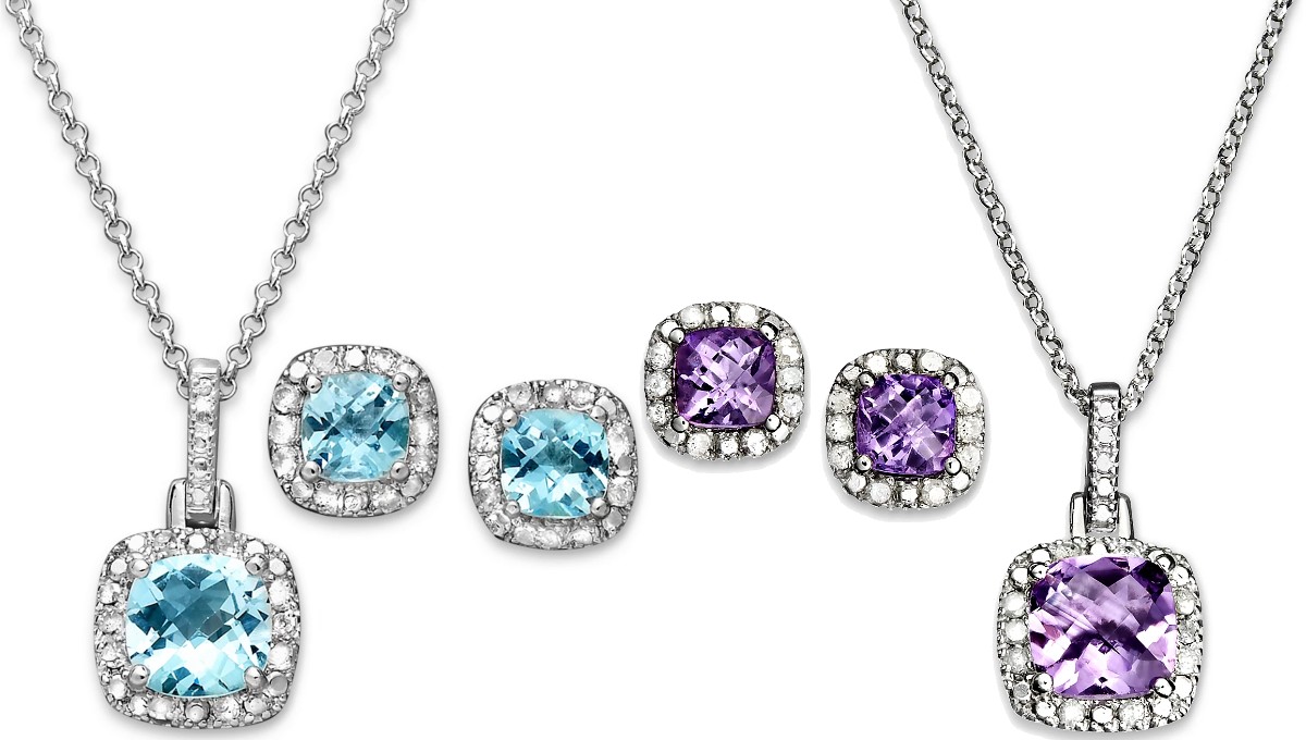 Pendant Necklace and Stud Earrings Set at Macy's