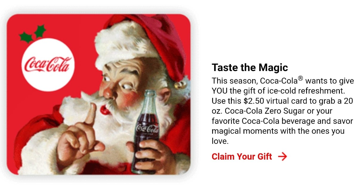 coca cola gift card