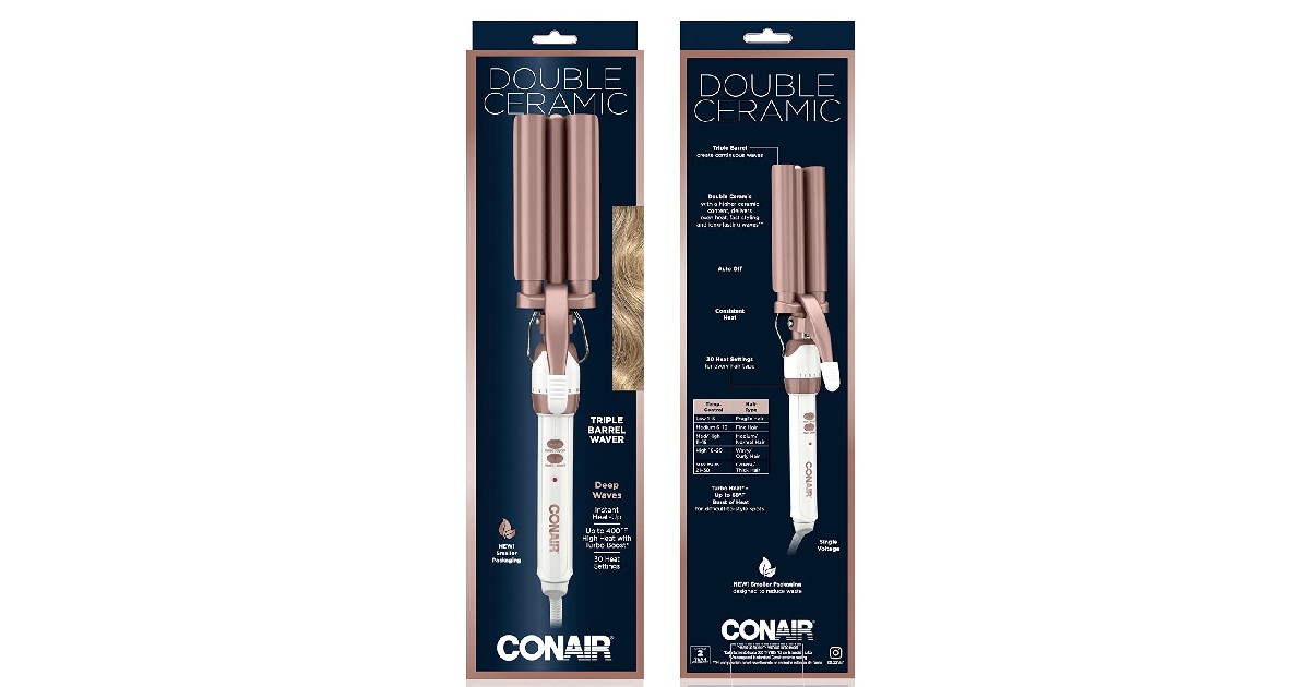 Conair Ceramic Triple Barrel Waver on Amazon