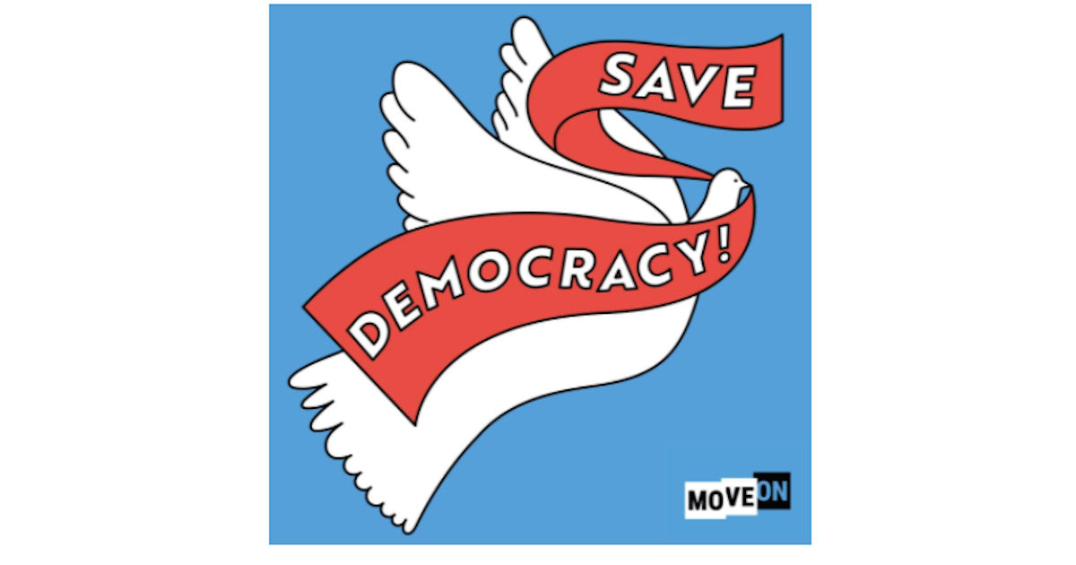 FREE Save Democracy Sticker
