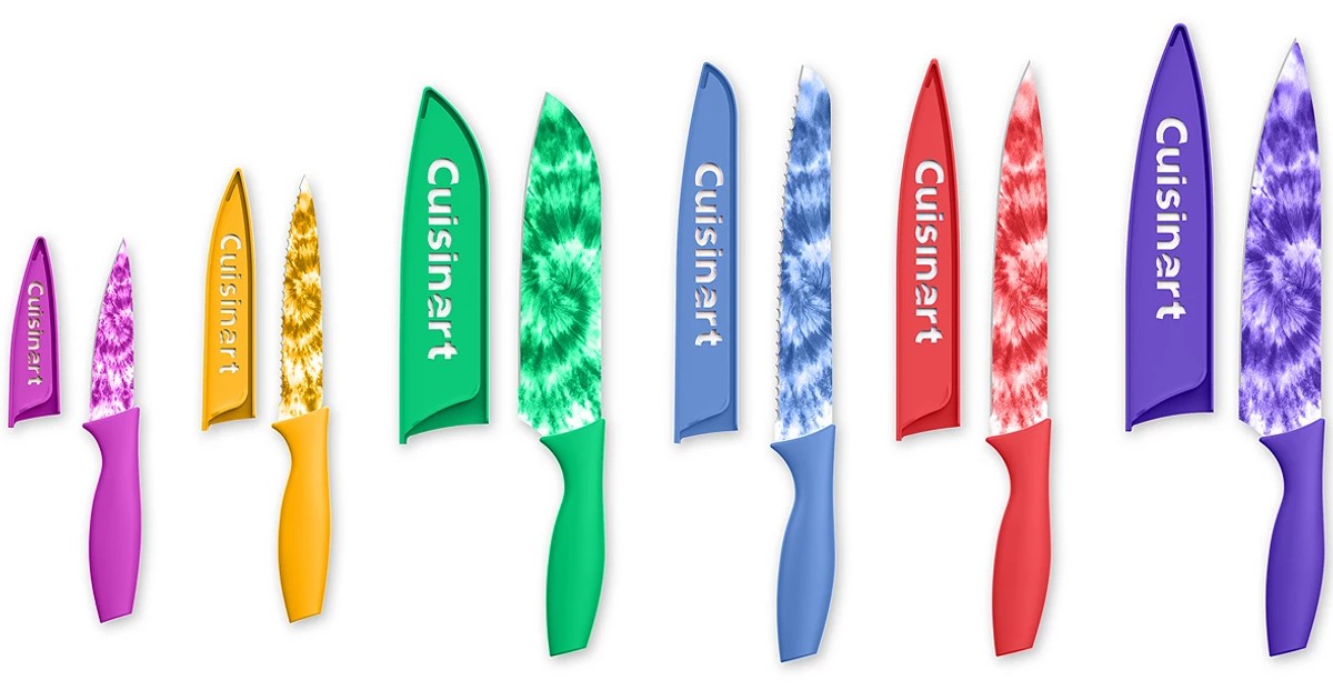 Cuisinart 12-Pc Tie-Dye Print Cutlery Set