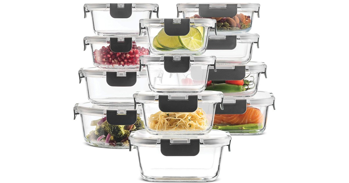 24-Piece Superior Glass Food Storage