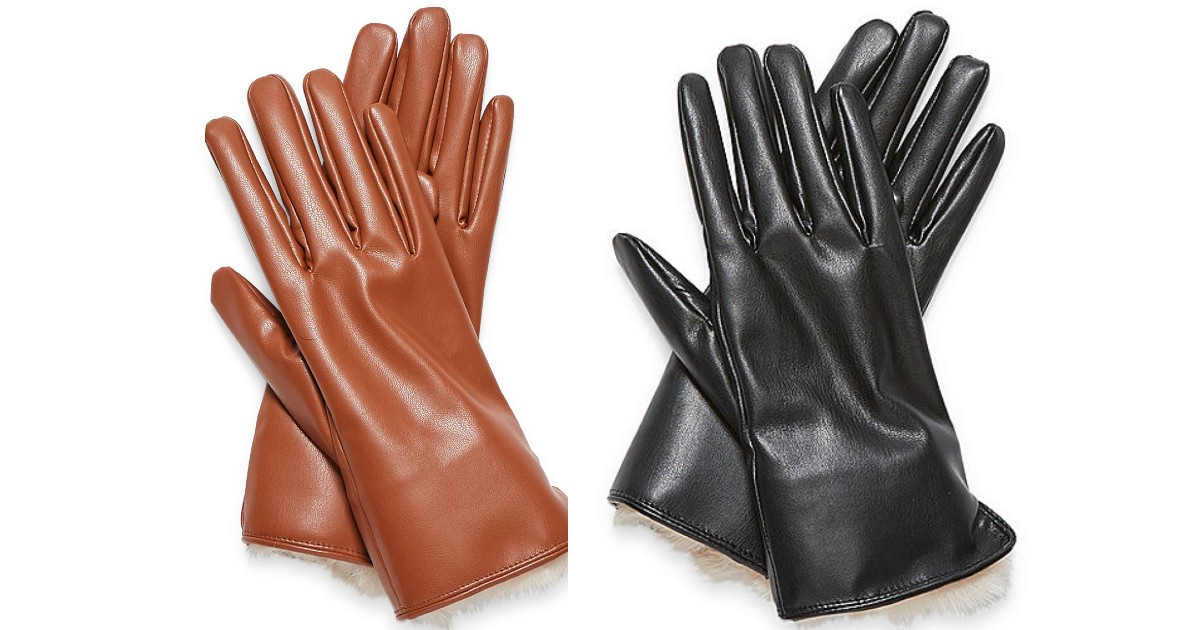 Worthington Classic Faux Leather Gloves