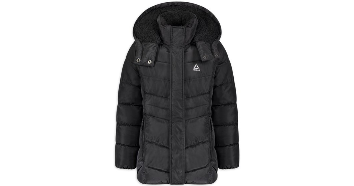 Reebok Girls Hooded Winter Puffer Coat