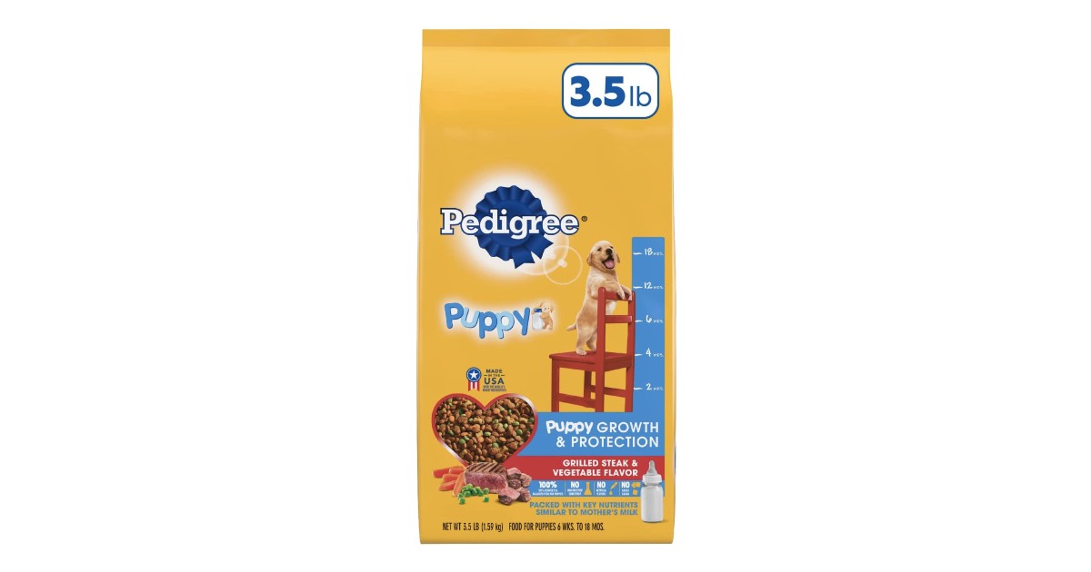 Pedigree Complete Nutrition Puppy Food ONLY $2.52 (Reg. $5.24)