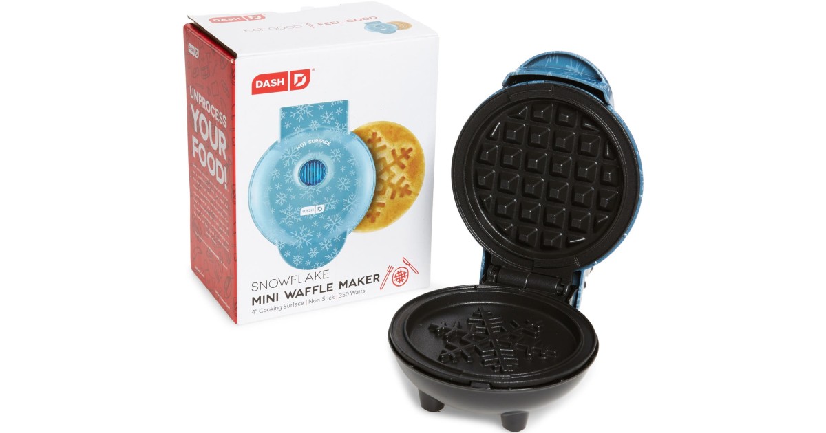 Dash Snowflake Mini Waffle Maker ONLY 6.99 (Reg 20) Daily Deals