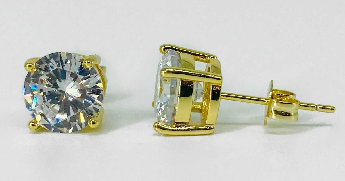 Lulu Rose Gold 2ct Lab Diamond Earrings
