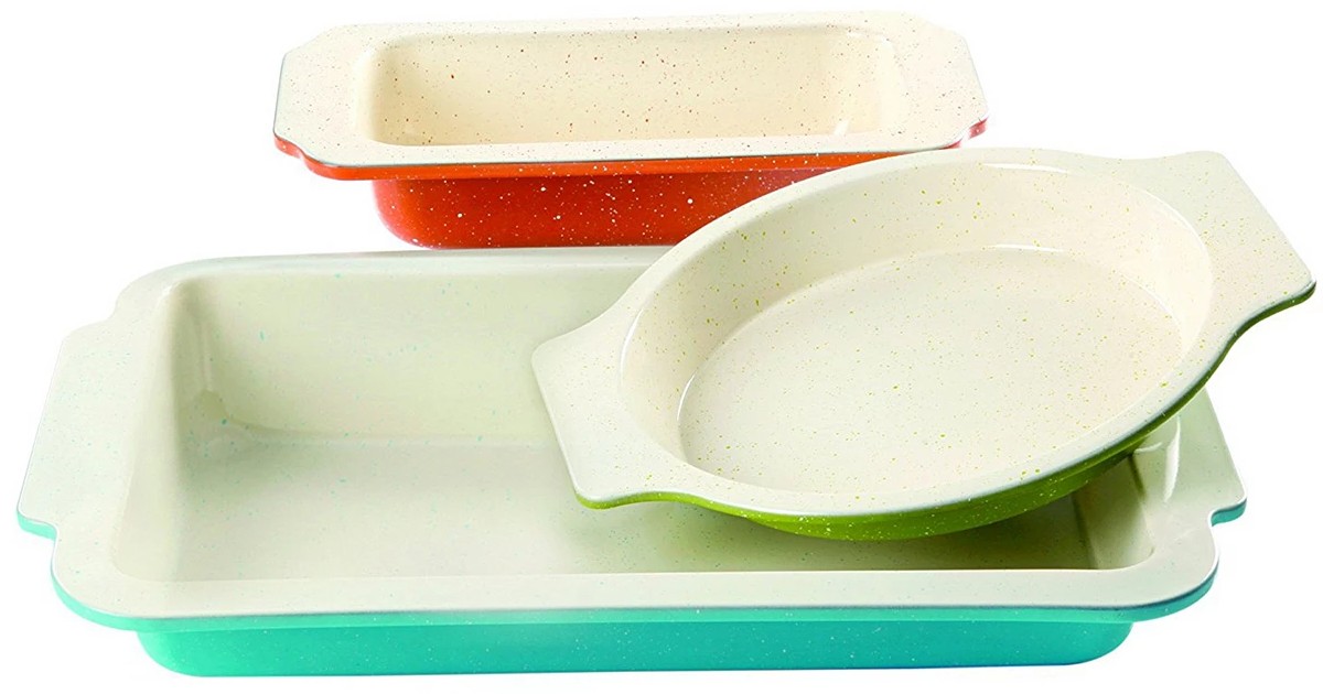 Gibson Home Colorsplash 3-Pc Bakeware Set