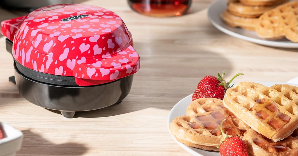Bella Mini Heart Waffle Maker ONLY 11.99 (Reg 20) Daily Deals & Coupons