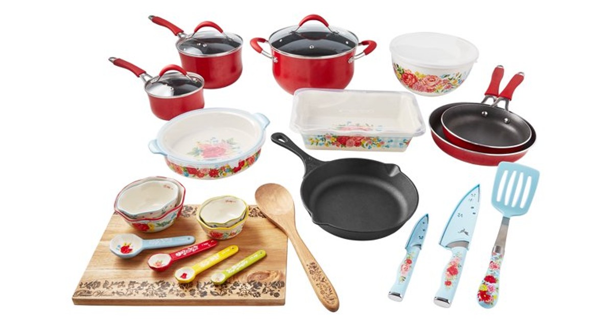 The Pioneer Woman 30-Pc Cookware Set 