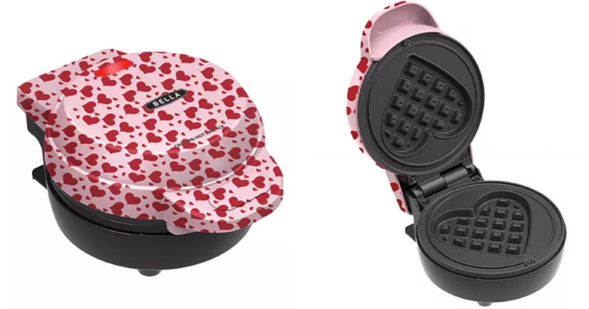 Bella Mini Heart Waffle Maker ONLY 10.79 (Reg 20) Daily Deals & Coupons