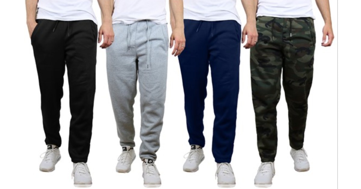 Men’s Fleece Sweatpants 4-Pack
