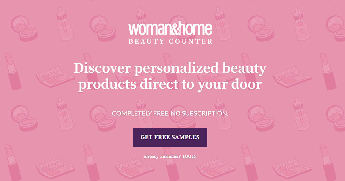Woman and Home Beauty Counter.