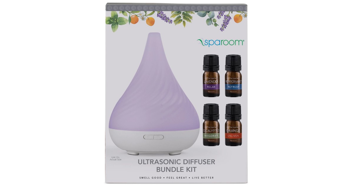 Aromatherapy Diffuser & Essential Oil Kit ONLY 22.41 (Reg 42) Daily