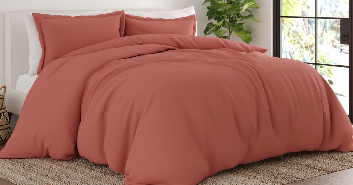 Luxury Solid Duvet Cover 3-Piece Sets