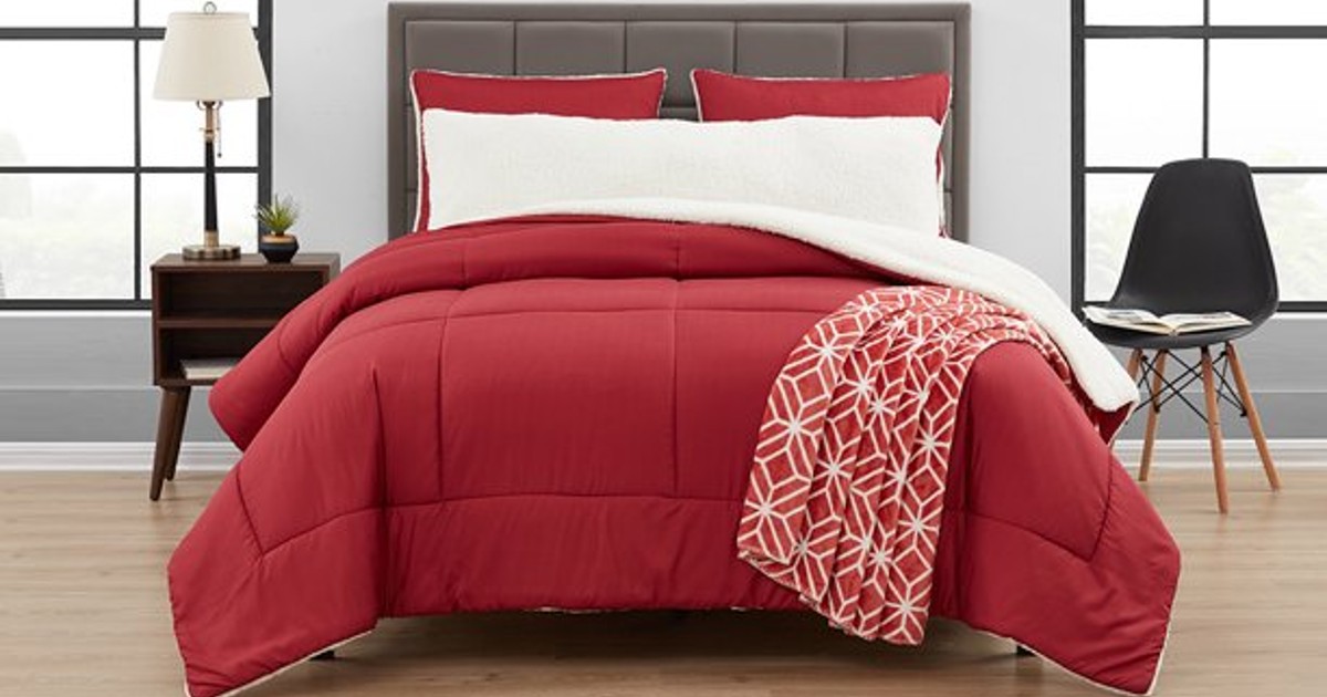 Serta 5-Piece Sherpa Reverse Comforter Set