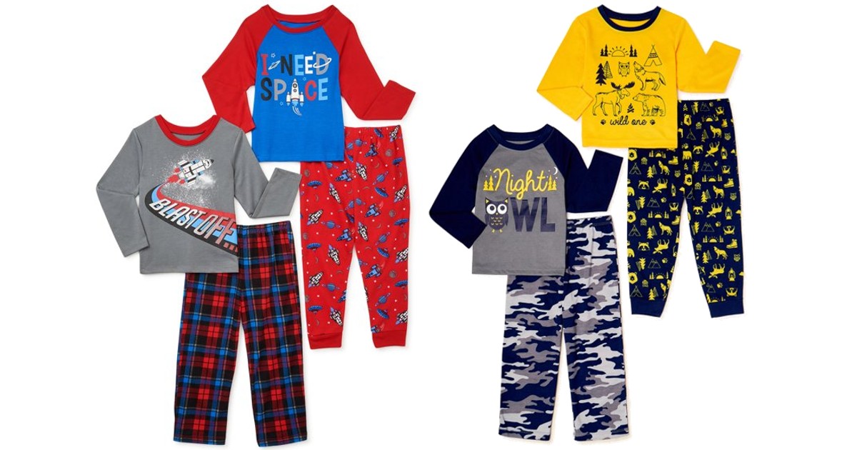 Baby & Toddler Boys 4-Piece Pajama Sets