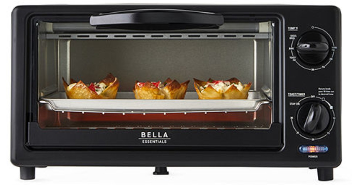 Bella Essentials 4Slice Toaster Oven ONLY 26.99 (Reg 45) Daily