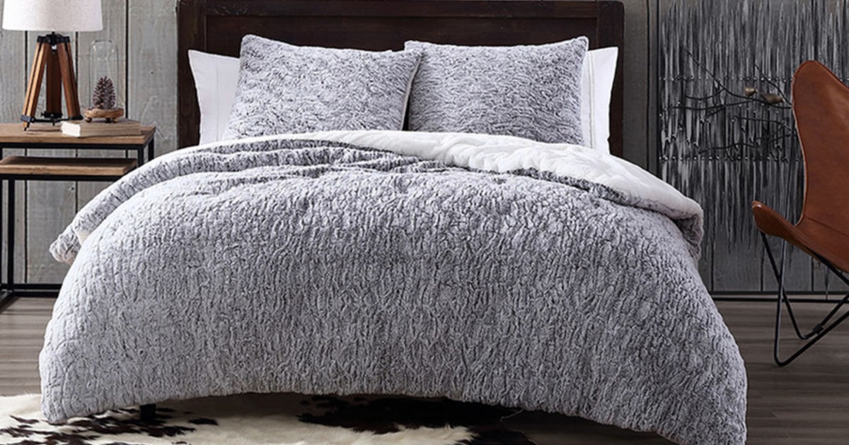 Coleman Wavy Fur Comforter Set